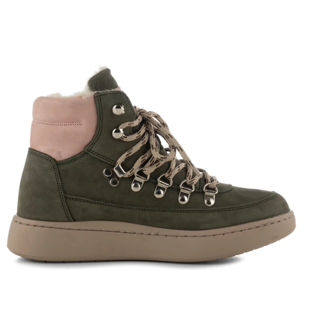 NWT WODEN IRIS NUBUCK - GREEN/ROSE